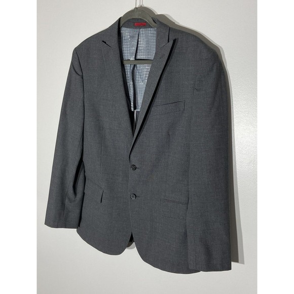 John Varvatos Wool Blazer Mens Size 40R Gray Sports Suit Jacket Notch Career - Picture 3 of 16